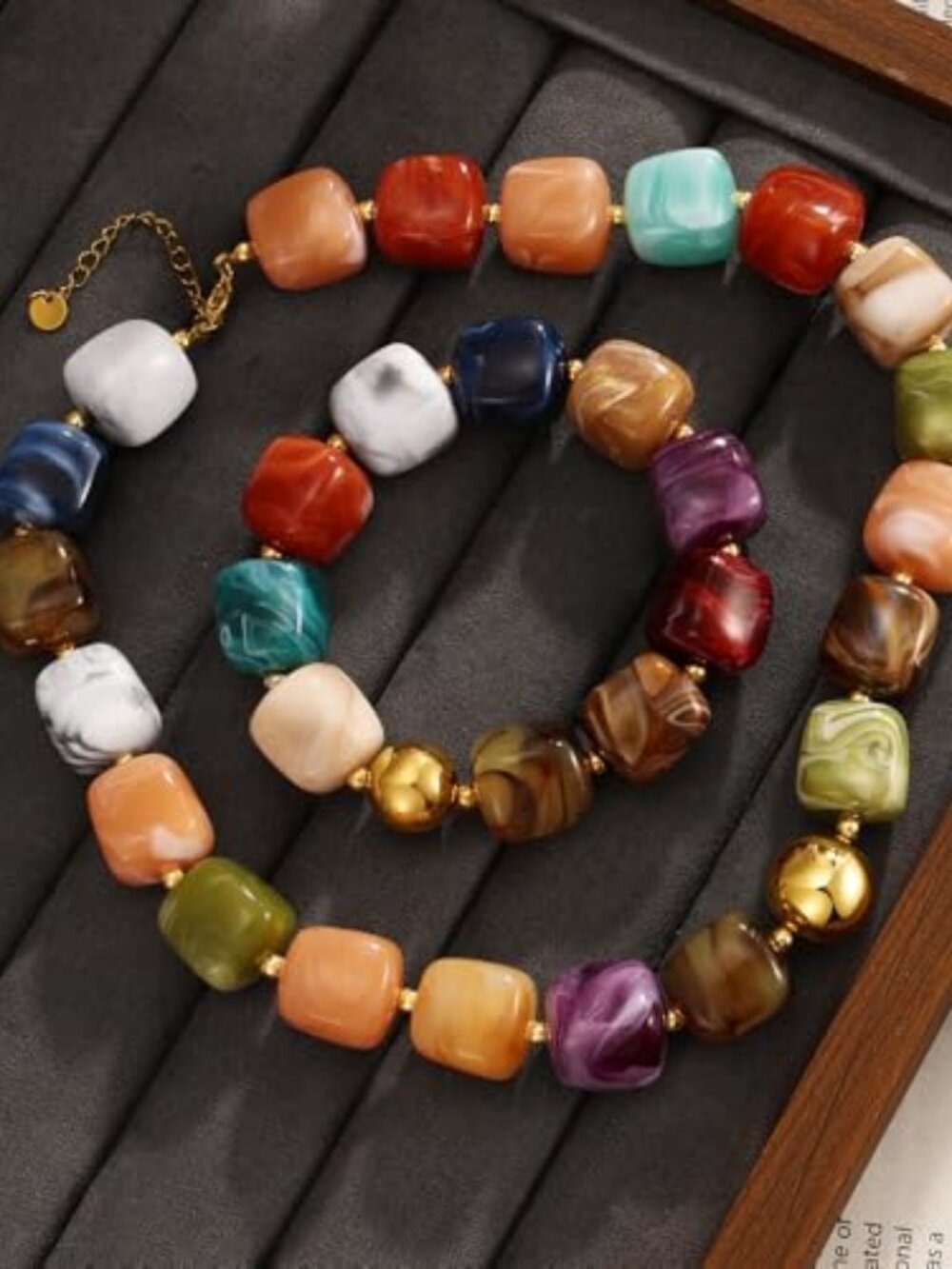 Colorful Necklace and Bracelet Set for Women